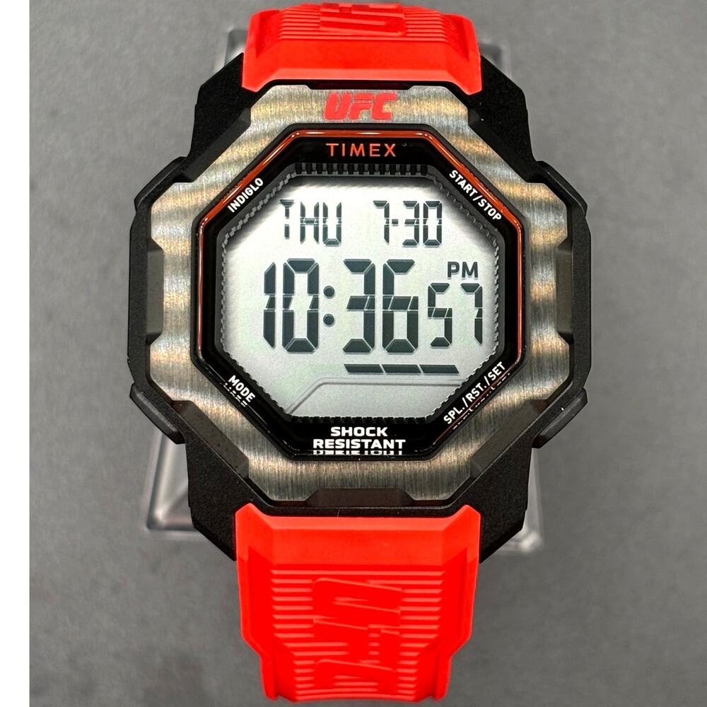 Timex UFC Knockout TW2V88200JR Red Digital 48mm Watch NIB